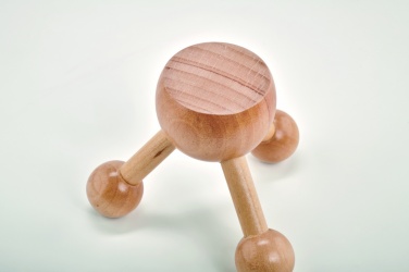 Logo trade corporate gifts image of: Hand held massager in wood