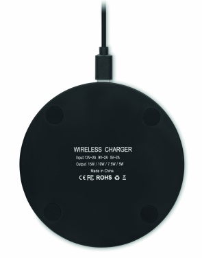 Logo trade corporate gifts image of: Glass wireless 10W charger