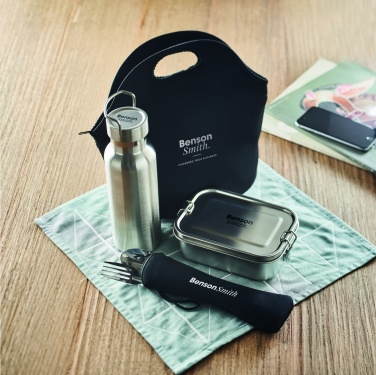 Logo trade business gifts image of: Lunch set in stainless steel