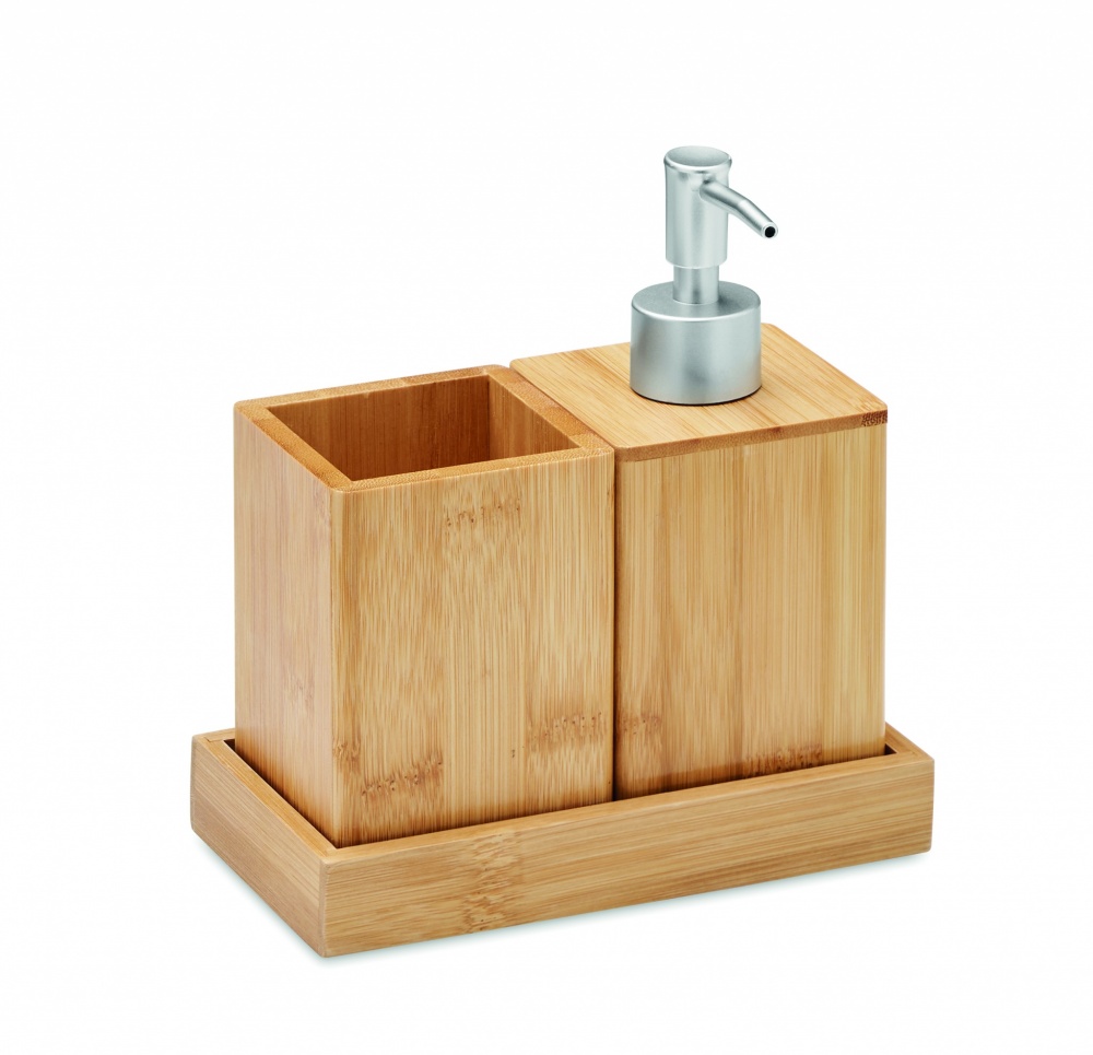 Logo trade advertising product photo of: 3 piece bath set in bamboo