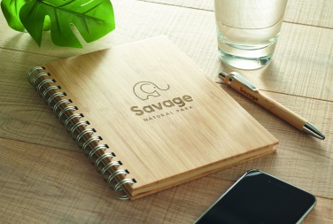 Logotrade promotional giveaways photo of: A5 ring bound Bamboo notebook
