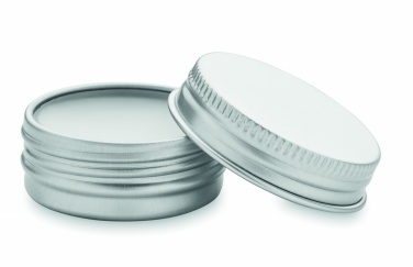 Logo trade promotional giveaways picture of: Vegan lip balm in round tin