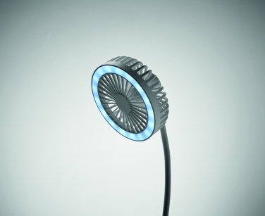 Logo trade promotional gifts image of: Desktop charger fan with light