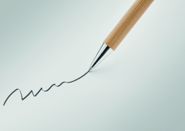 Logo trade promotional merchandise photo of: Bamboo twist type ball pen