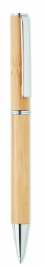 Logo trade promotional merchandise image of: Bamboo twist type ball pen