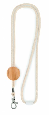Logo trade promotional merchandise picture of: Cotton Lanyard with metal hook