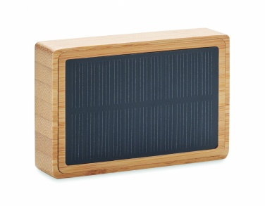 Logotrade promotional merchandise photo of: Solar bamboo wireless speaker