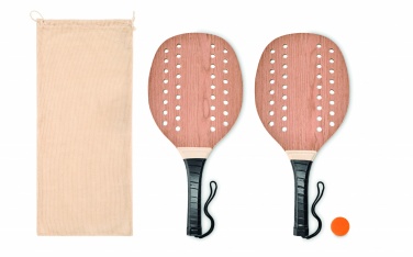 Logo trade corporate gifts image of: Rosewood beach tennis set