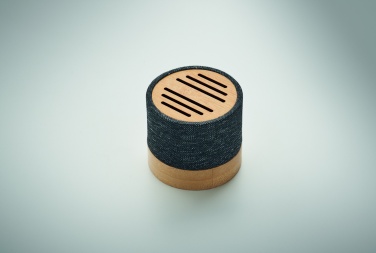 Logo trade business gifts image of: Bamboo RPET wireless speaker