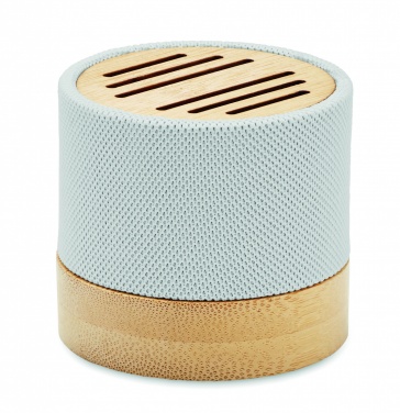 Logo trade promotional merchandise image of: Bamboo RPET wireless speaker