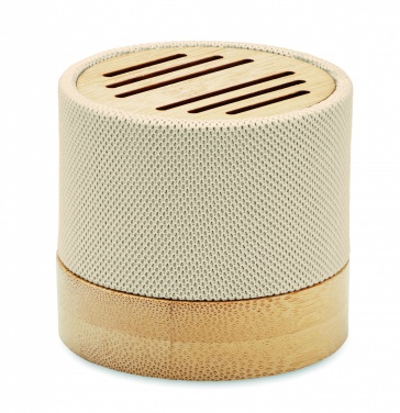 Logo trade promotional gift photo of: Bamboo RPET wireless speaker