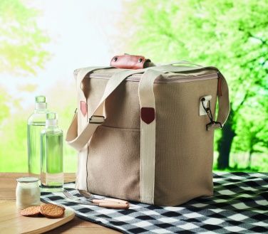 Logo trade promotional giveaways image of: Large cooler bag canvas 450gr/m