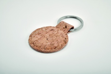 Logotrade promotional merchandise photo of: Round cork key ring Mikkeli