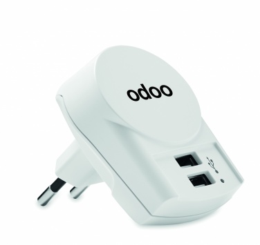 Logo trade promotional products image of: Skross Euro USB Charger (2xA) 12W
