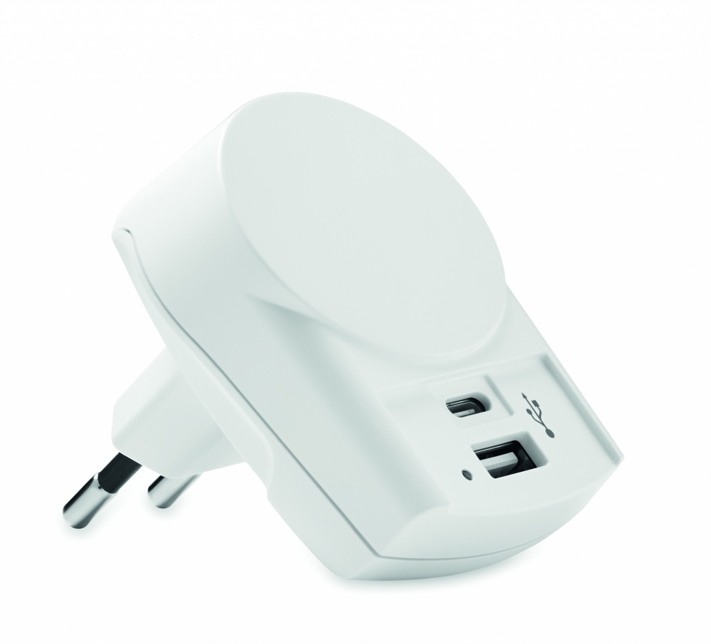 Logo trade promotional merchandise image of: Skross Euro USB Charger (AC)