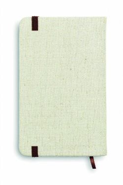 Logo trade promotional merchandise photo of: A6 canvas notebook lined