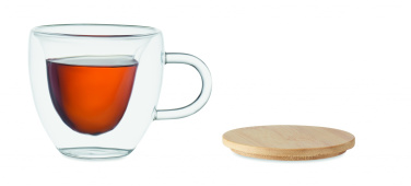 Logo trade promotional items image of: Double wall borosilicate glass