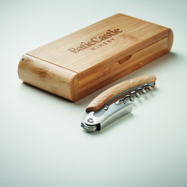 Logo trade corporate gifts image of: Waiter's knife in bamboo