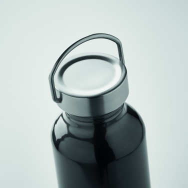 Logo trade promotional gifts image of: Recycled aluminum bottle 500 ml with a stainless steel handle cap