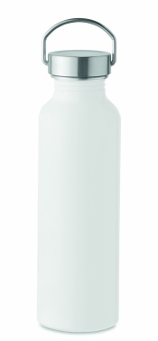 Logo trade promotional gifts image of: Recycled aluminum bottle 500 ml with a stainless steel handle cap
