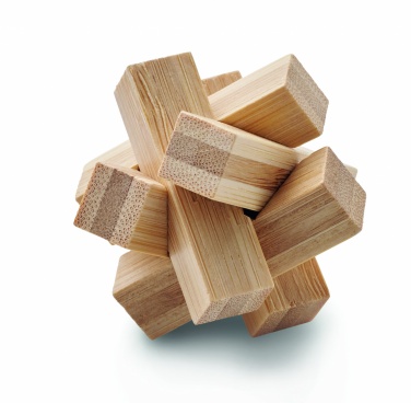 Logo trade advertising products picture of: Bamboo brain teaser star shape