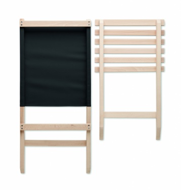 Logo trade promotional products image of: Foldable wooden beach chair