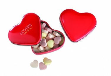 Logotrade advertising product picture of: Heart tin box with candies