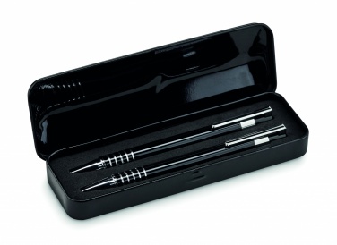Logo trade promotional giveaways image of: Ball pen set in metal box