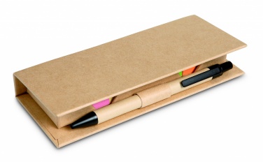 Logo trade promotional merchandise picture of: Sticky memo set recycked w/pen