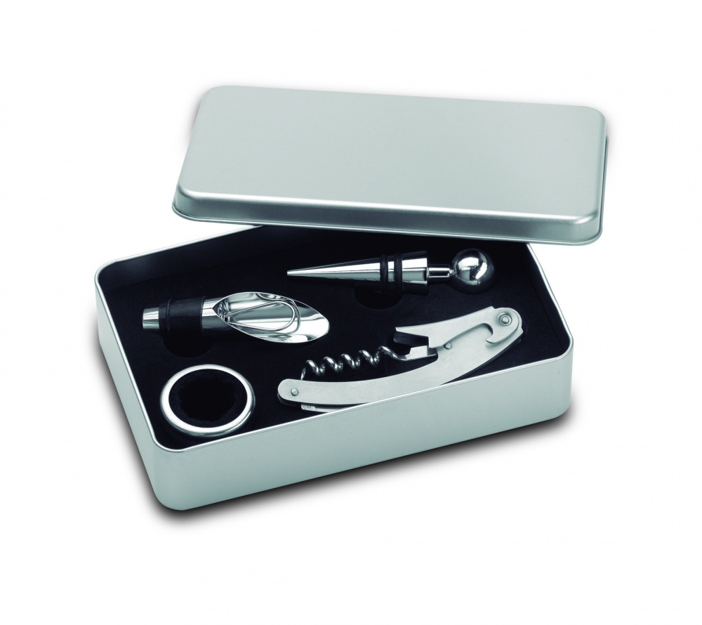 Logotrade corporate gift image of: Wine  set in tin box