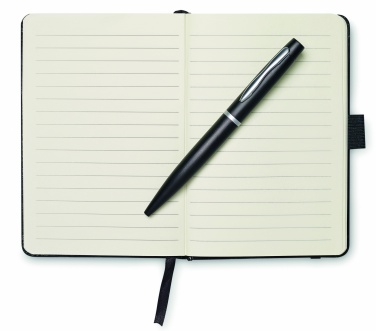 Logo trade promotional giveaways picture of: A6 notebook with pen 72 lined