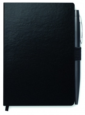Logo trade promotional product photo of: A6 notebook with pen 72 lined