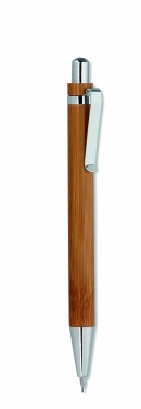 Logo trade corporate gifts picture of: Bamboo pen and pencil set