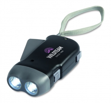 Logo trade promotional items image of: 2 LED dynamo torch
