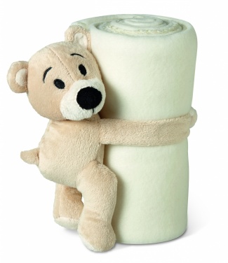 Logotrade corporate gift image of: Fleece blanket with bear