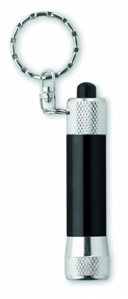 Logo trade promotional product photo of: Aluminium torch with key ring