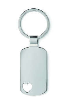 Logo trade promotional giveaways picture of: Key ring with heart detail Jūrmala