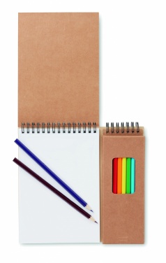 Logo trade promotional gifts image of: Colouring set with notepad