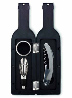 Logo trade promotional gifts image of: Bottle shape wine set