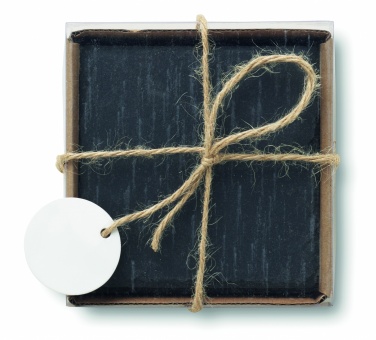 Logotrade promotional product image of: Slate coasters with EVA bottom