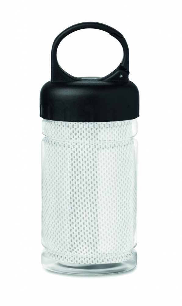 Logo trade promotional giveaways image of: Cooling towel in PET bottle