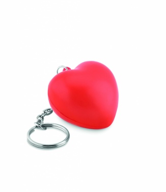 Logo trade promotional items image of: Key ring with PU heart Ogre