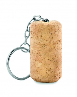 Logo trade corporate gifts image of: Wine cork key ring Sigulda