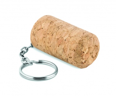 Logo trade corporate gifts image of: Wine cork key ring Sigulda