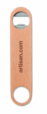 Logo trade promotional gifts image of: Wooden bottle opener