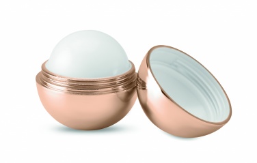 Logo trade promotional giveaway photo of: Round lip balm UV finish