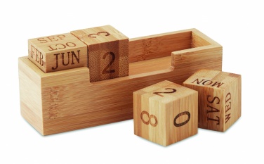Logo trade promotional item photo of: Bamboo calendar