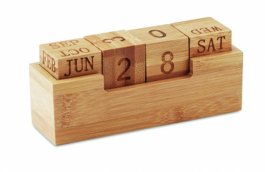 Logo trade business gift photo of: Bamboo calendar