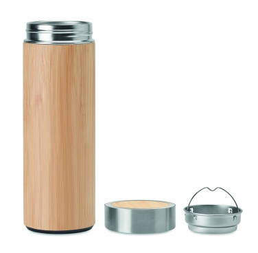 Logotrade promotional giveaway picture of: Double wall bamboo flask 400ml