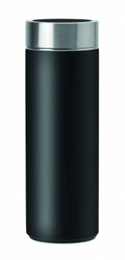 Logo trade promotional items image of: Double wall bamboo flask 400ml